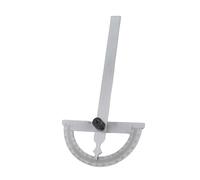 Greensen Transportador de 180 Grados, Buscador de ángulos Cromado de Acero Al Carbono, Escalas Grabadas y Diseño de Seguridad, Herramienta de Medición Ideal para Ingenieros y Arquitectos