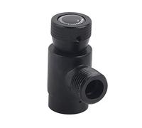 Greensen Válvula de Soda Adaptador para Recarga de CO2, con Rosca CGA320 TR21-4 para Máquina de Soda Kit de Carbonatación de Barril Cervecero Casero Aleación de Aluminio Negro