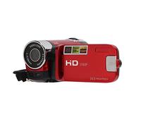 Greensen Videocámara Digital 4K, Cámara de Video con Zoom Digital 16X, Pantalla Giratoria de 2,7 Pulgadas y 270°, Grabadora de Vídeo con Resolución 48MP (Rojo)