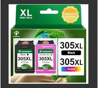 GREENSKY 305 305XL Compatible para Tinta HP 305 XL Multipack para HP DeskJet 2820e 2822e 2723e 2722e 2722 Envy 6030e 6022 6020e 6020 Envy Pro 6430e 6430 6432e 6432 305XL Negro y Color