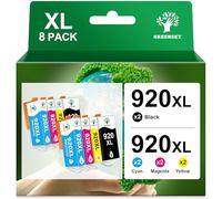 GREENSKY 920XL 920 XL Compatible para Cartucho HP 920XL Multipack para HP 920 XL para Impresora HP Officejet 6500 6500A 7500A 7500 7000 6000 (2 Negro, 2 Cian, 2 Magenta, 2 Amarillo)
