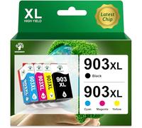 GREENSKY Cartuchos de Tinta Compatible para HP 903 Cartucho para HP 903XL Pack Cartucho Tinta para HP Officejet 6950 6960 Officejet Pro 6960 6970 All-in-One Impresora (Paquete de 4)