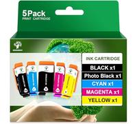 GREENSKY Compatible para Cartuchos Epson 202XL Multipack para Tinta Epson XP 6100 para Epson Expression Premium XP-6100 XP-6105 XP-6000 XP-6005 XP-6001 XP6100 XP6105 Impresora (Paquete de 5)