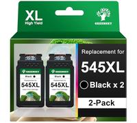 GREENSKY PG 545 XL Negro Cartuchos de Tinta Remanufacturado para Canon 545 Cartuchos de Impresora para Canon PIXMA TS3350 TS3450 TS3150 MG2950 TS3452 TR4650 TS3351 TR4551 TR4651 MX495 (2 Negros)