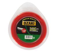 Greenstar 1510137 Ozaki - Carcasa de hilo de nailon redondo, 15 m x 1,35 mm, color rojo