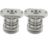 GREENSTAR - Cubo de cuchilla para cortacésped Castelgarden, Mac Garda - Altura: 68 mm - Orificio central de 25 mm - Profundidad del pozo: 43 mm (Paquete de 2)