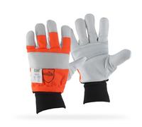 Greenstar OZAKI - Guantes de motosierra - Guantes de media temporada especiales para trabajos de corte - Mano izquierda en Kevlar - Talla 9/M, naranja-beige