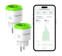GreenSun Enchufe Inteligente - Enchufe Inteligente Alexa Enchufe WIFI Enchufe Programable 2,4 GHz 16 ACompatible con Alexa/Google para Sistema Solar, 2PCS