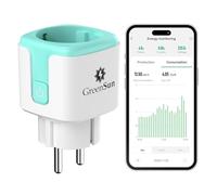 GreenSun Enchufe Inteligente WiFi Smart Life - PV Monitor de Energía Compatible con Alexa Horarios Medidor Consumo Tomada Inteligente Programable con Temporizador Control Remoto por APP&Voz 1pc