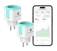 GreenSun Enchufe Inteligente WiFi Smart Life - PV Monitor de Energía Compatible con Alexa Horarios Medidor Consumo Tomada Inteligente Programable con Temporizador Control Remoto por APP&Voz 2pc