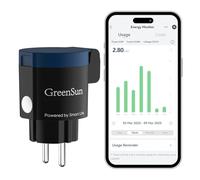 GreenSun Enchufe Inteligente Wifi SmartLife APP - Enchufe Inteligente Exterior Medidor Consumo Compatible con Alexa Temporizador Programable IP44 16A 2.4GHz