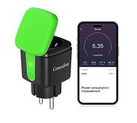 GreenSun Enchufe WiFi para exteriores - Smart Life APP mando a distancia, enchufe exterior, temporizador, exterior con medición de corriente, compatible con Alexa, Google Home, IP44 enchufe exterior