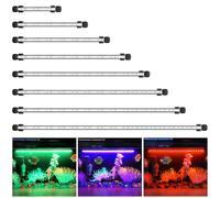 GreenSun LED Luz de acuario Iluminación subacuática Cubierta de luz Impermeable IP68 Lámpara de tanque de peces con control remoto RGB, 9 LEDS 5050 SMD, 18cm, 2W
