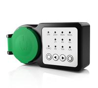 GreenSun Temporizador Exterior 24H 16A 230V IP44 Verde Programable | Temporizador exterior 24H 16A 230V IP44 verde. Programable, ideal para luces y riego. Fácil de usar y resistente a la lluvia