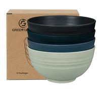 Greentainer Juego de 4 Cuencos 710ml (24oz), Boles para Cereales y Ensalada, Aptos para Microondas y Lavavajillas, Irrompibles y Apilable（Color Oscuro）