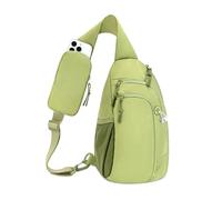 GreenTaya Bandolera Cruzada Mujer Hombre Bolso Pecho Sling Bag con Bolsillo Bloqueador RFID Mochila Bandolera para 9.7 inch iPad para Viaje Deporte, Verde