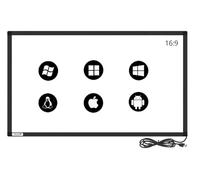 GreenTouch Pantalla táctil infrarroja de 139.7 cm con marco táctil infrarrojo de 10 puntos sin interfaz USB de vidrio, unidad libre para monitor táctil, pizarra blanca interactiva, quioscos digitales
