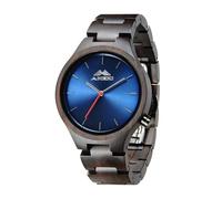 GREENTREEN Reloj de Madera para Hombre: Elegante y Minimalista con Movimiento de Cuarzo Japonés - Cómodo para Uso Diario y Estilo Natural Cumpleaños para Papá Marido e Hijo