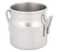 Greenuso Monouso | 1 Mini Lechera para Presentaciones, 90ml, Acero Inoxidable, Soporte para Tapas, Patatas Fritas, Presentación de Alimentos, Catering, Eventos, Restaurantes