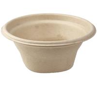 Greenuso Monouso | 100 Cuencos de Caña de Azúcar, 250ml, Ø13cm, Color Natural, Bols Desechables, Reuniones, Eventos, Catering, Vajilla ecológica