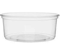 Greenuso Monouso | 100 Tarrinas de Plástico PP, 200ml, Ø10,5cm, Color Transparente, Envases Ecológicos Multiuso para Comidas y Sopas, Apto para Microondas, Congelador, Lavavajillas