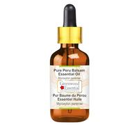 Greenwood Essential Bálsamo Perú natural esencial (Myroxylon pereirae) con gotero de cristal, calidad terapéutica natural, destilado al vapor, 50 ml