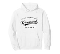 Greenwood Indiana IN Ciudad bajo los árboles para Hombres y Mujeres Sudadera con Capucha