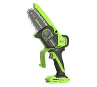 Greenworks 10cm Motosierra Eléctrica 24V, Motosierra a Batería Sin Escobillas con Sistema de Aceite Automático, Velocidad de Corte 7,8 m/s, Solo el Herramienta
