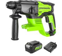 Greenworks 2.1 J Brushless Rotary Hammer 1*4AH Batteries & charger & bag