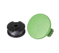 Greenworks 21287 - Juego de bobinas y tapas para desbrozadora Greenworks 21287 de 24 V, bobina de ABS con hilo de nailon de poliamida de 1,5 mm, longitud de 6 m para un corte eficiente de césped