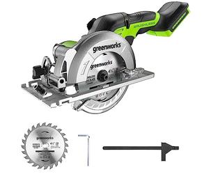 Greenworks 24 V Brushless 4-1/2" Compact Circular Saw (6,500 RPM). Solo herramienta