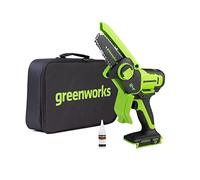 Greenworks 24V Mini Motosierra 10cm Motosierra a batería sin cable sin batería ni cargador, velocidad de cadena de 7,8 m/s, motosierra eléctrica para ramas de árboles, patio y uso doméstico.