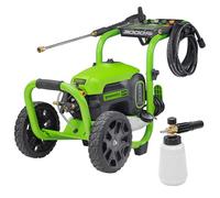 Greenworks 3000 PSI Pressure Washer (2.0 GPM MAX) with Foam Cannon - Easily Remove Dirt and Grime on Siding, Fences, Patios,