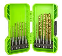 Greenworks 3508702, juego de 22 brocas, verde
