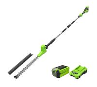 Greenworks 40V Cortasetos Pértiga Eje Divisible, Cuchillas Doble Acción 51 cm, Corta Ramas 28 mm Grosor, Pivote Cabezal 112.5°, 3200 spm, Batería 2 Ah y Cargador PH40B01-01