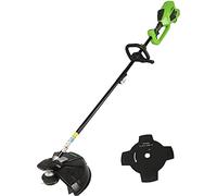 Greenworks 40V Desbrozadora a Batería, Motor sin Escobillas, Arnés, Altura Regulable, Ancho Corte 40 cm, Hilo Nylon 2 mm o Cuchilla 25 cm SIN Batería (40 V) y Cargador, 3 Años de Garantía GD40BC