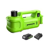 Greenworks Batería Jack 24v 3T Altura de Elevación Hidráulica Eléctrica: 6 - 1 / 8 "- 17 - 1 / 2" (155 - 445 mm) Bloqueo Automático Universal con Batería y Cargador 2ah G24JACKK2