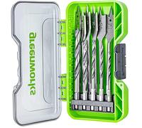 Greenworks Brocas(juego completo de 11 brocas en espiral con pintura plateada y negra ideales para madera de 4mm a 25mm aptas para todos los taladros y destornilladores inalámbricos)