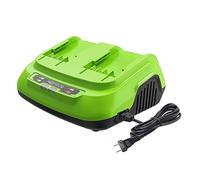 Greenworks Cargador rápido de Doble Puerto de 40 V 8 A (Cargador Greenworks Original)