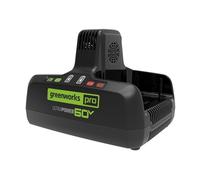 Greenworks Cargador rápido Pro de 60 V 10 A de Doble Puerto