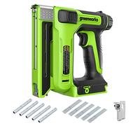 Greenworks G24CS10 Grapadora de Corona Inalámbrica, 60pcs/min para Grapas de 6-14 mm o Tipo T de 15 mm, SIN Batería de 24V y Cargador, Garantía de 3 Años
