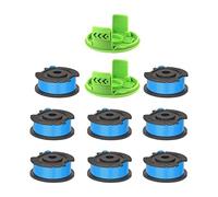 Greenworks G24LT - Bobina de corte de 1,65 mm de diámetro y 4,9 m de largo, para recortadoras de césped Greenworks de 24 V G24LT, G24LTK2, G24LT30M, G24LT30MK2 (8 carretes + 2 cubiertas)