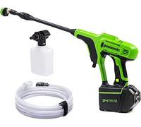 Greenworks G24PW Hidrolimpiadora de Mano Inalámbrica, 24Bar, 180L/h, Botella de Detergente de 300W y Manguera de Sifón de 6 m, SIN Batería o Cargador de 24V, Garantía de 3 Años