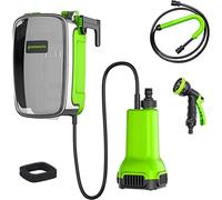 Greenworks G24SWP Bomba de Agua Sumergible Inalámbrica, 1800L/hora, Acoplador Rápido de 1/2”, Cabezal de Pulverización 8 en 1, Manguera de 2m SIN Batería de 24V y Cargador, Garantía de 3 Años