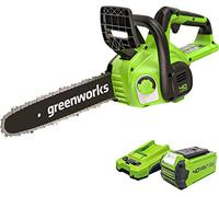 Greenworks G40CS30IIK2 Motosierra a Batería, Longitud de Barra de 30 cm, Velocidad de Cadena de 4,2 m/s, 2,6kg, Engrasador Automático, Batería de 40V 2Ah y Cargador, Garantía de 3 Años