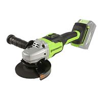 Greenworks GD24AG Amoladora a Batería con Hoja de Disco 125mm, 10500rpm, Mano Izquierda o Derecha SIN Batería de 24V y Cargador, Garantía de 3 Años