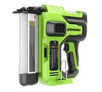 Greenworks GD24BN Clavadora a batería, Capacidad de 110 clavos, 110pcs/min para Clavos de 20-50mm 18GA SIN Batería de 24V y Cargador, Garantía de 3 Años