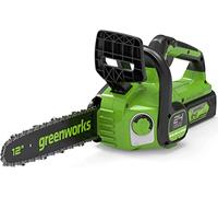 Greenworks GD24CS30 Motosierra a Batería, Motor sin Escobillas, Barra de 30 cm, Velocidad de Cadena de 7,8 m/s, Autoengrasado, Protección de Retroceso SIN Batería de 24V y Cargador, Garantía de 3 Años