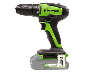 Greenworks GD24DD35 Taladro Atornillador Inalámbrico con Motor sin Escobillas, 0-1450 rpm, 2 Velocidades, Torque Motor de 35 Nm, SIN Batería de 24V 2Ah y Cargador, Bolsa, Garantía de 3 Años