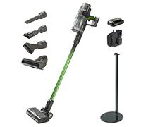 Greenworks GD24SVK4S Aspiradora sin Cable, Succión alta Potencia, Operación 45min, Filtro HEPA, para Pelo de Mascota, Potencia a 3 Niveles, Batería 24V 4Ah y Súper Cargador de Soporte, Garantía 3 Años